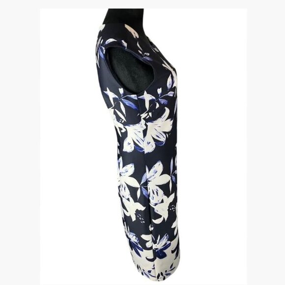 Vince Camuto  Fully Lined  Scoop Neck  Elegant Floral Sheath  Size 8  EUC - Picture 2 of 11